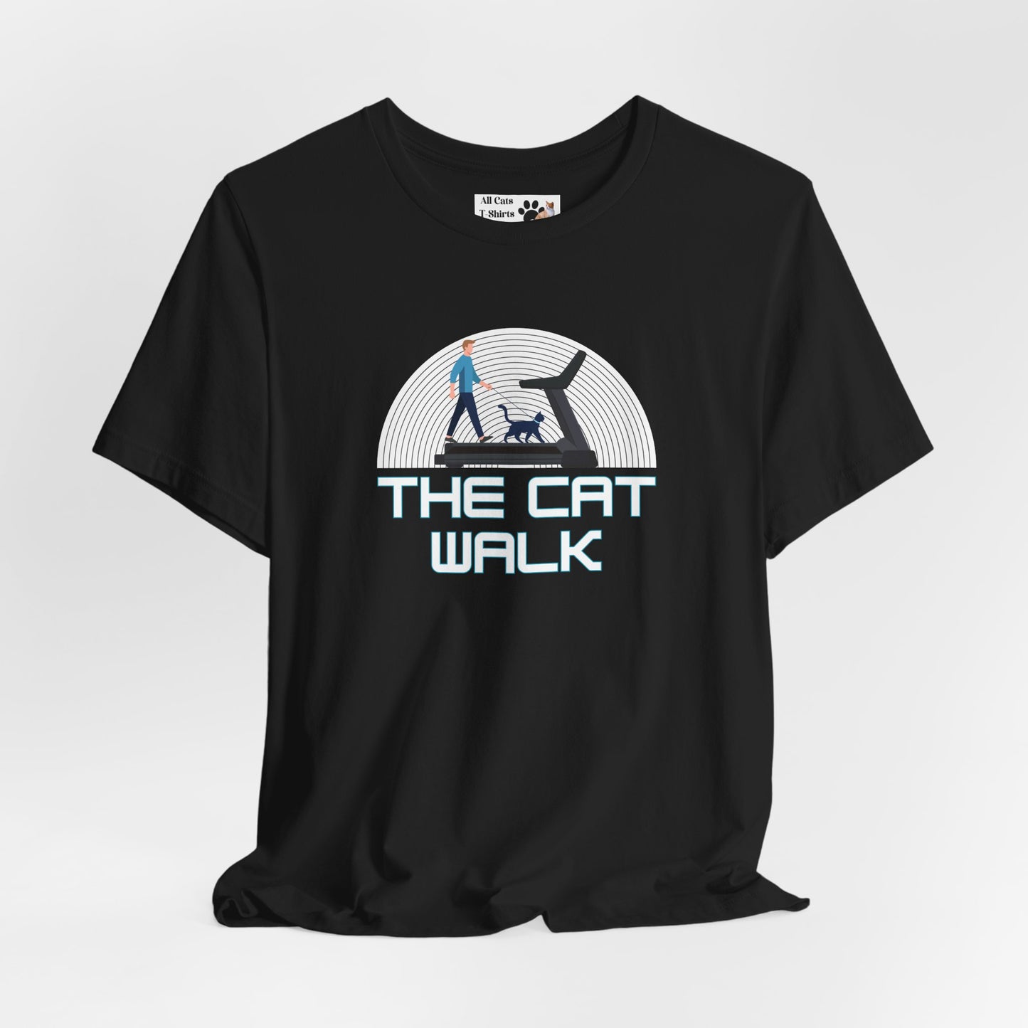 The "Cat Walk" Tee [#1] - (a Fun Cat T-Shirt for Cat Fans, Unique Cat Owner Shirt)