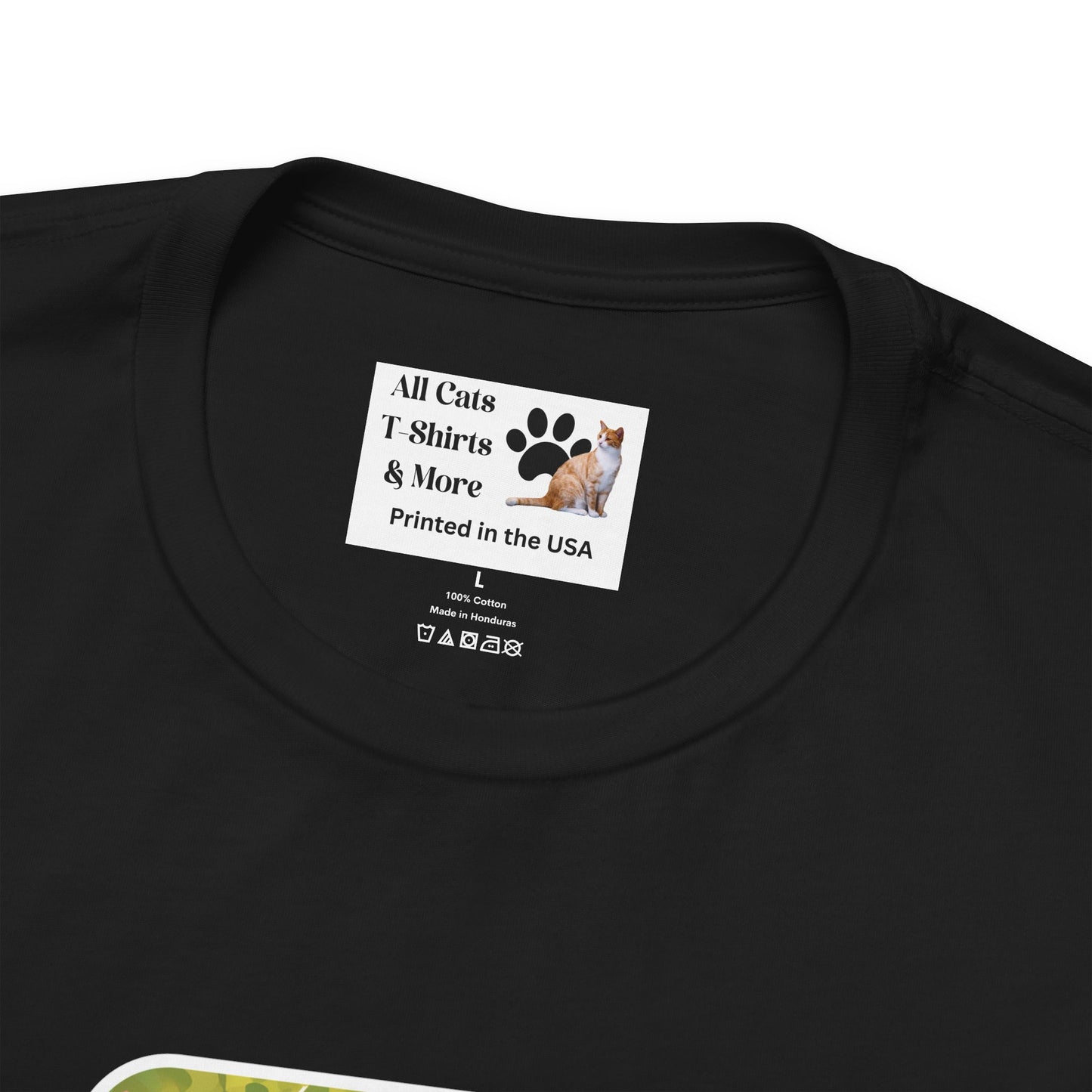 Flower Cats T-Shirts - (Flower Cats Tee #4, Cat in Wildflower Garden T-Shirt, Cat Mom Tee)