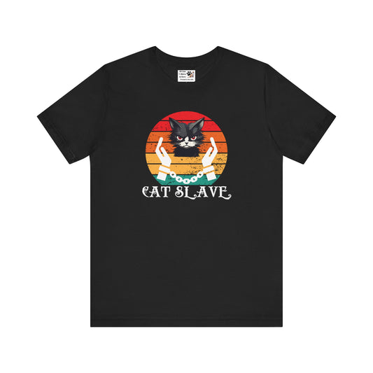 Cat Slave Vintage Sunset T-Shirt,  Unisex Jersey Tee - Casual & Trendy "Distressed Grunge Style" Design