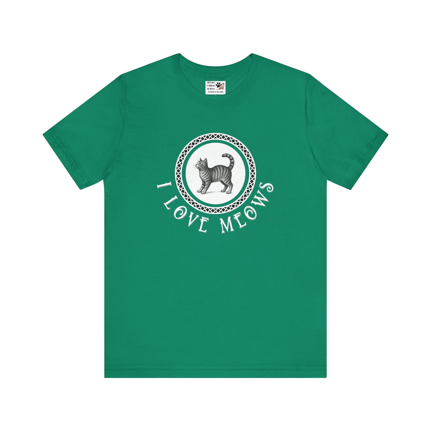 I Love Meows Cat T-Shirt – (Tee #3, Cute Retro Kitty Tee for Cat Lovers)