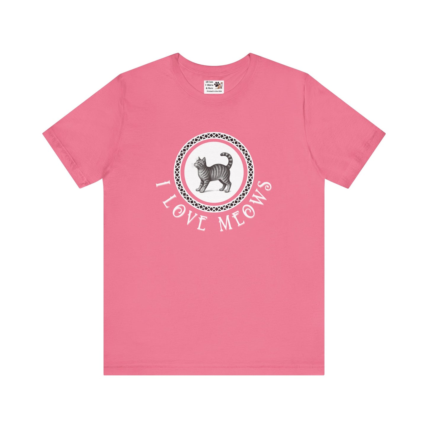 I Love Meows Cat T-Shirt – (Tee #3, Cute Retro Kitty Tee for Cat Lovers)