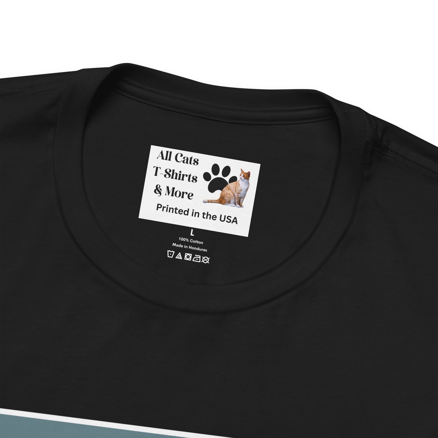 NOW CAT Graphic T-Shirt -Rectangle Design- (Funnny Cat Unisex Jersey Tee - Perfect for Cat Owners!)