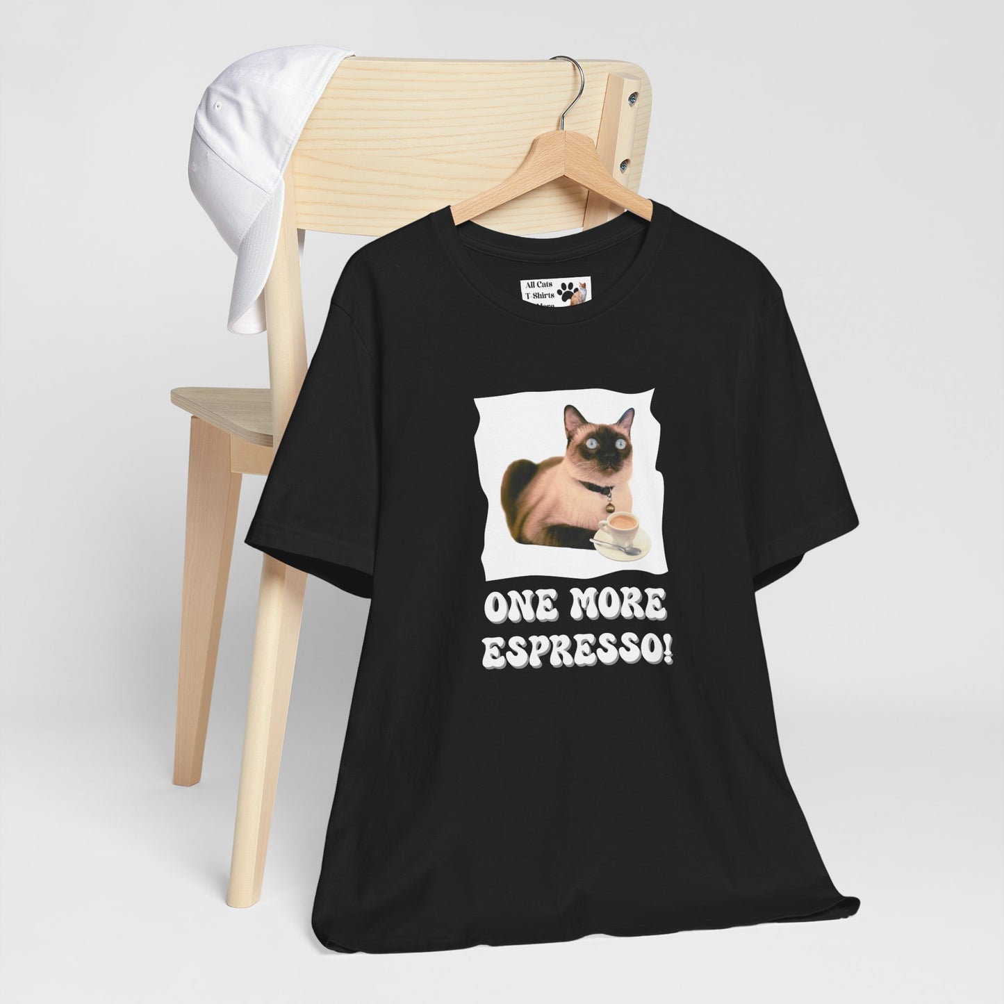 One More Espresso! - (Cat & Coffee T-Shirt #4)