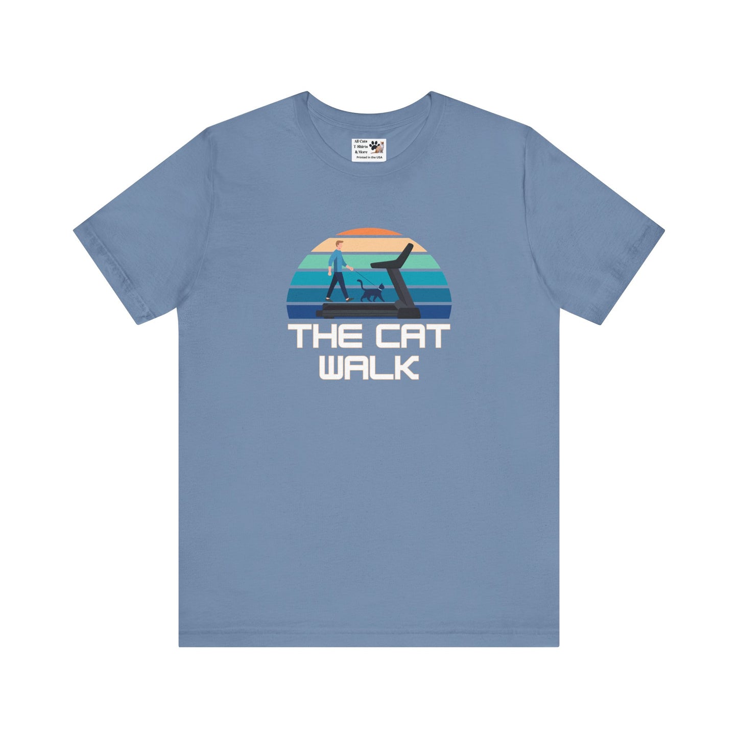 The "Cat Walk" Colorful Vintage Style T-Shirt [#3] - (Unisex Casual Top, Cat Owner Gift, Cat Fan Apparel)