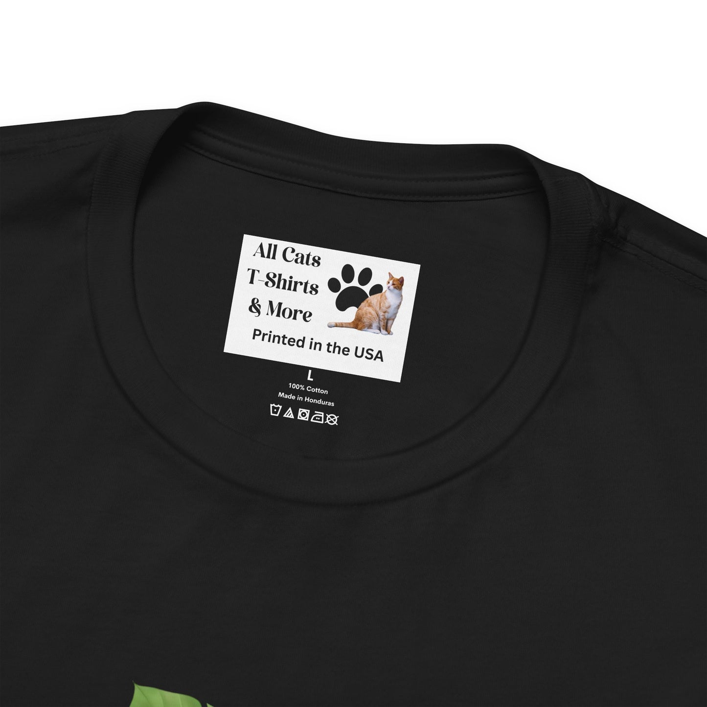 Tropical Meow T-Shirt — Tropical Style Cat Fan Graphic Tee (#3 No Background)