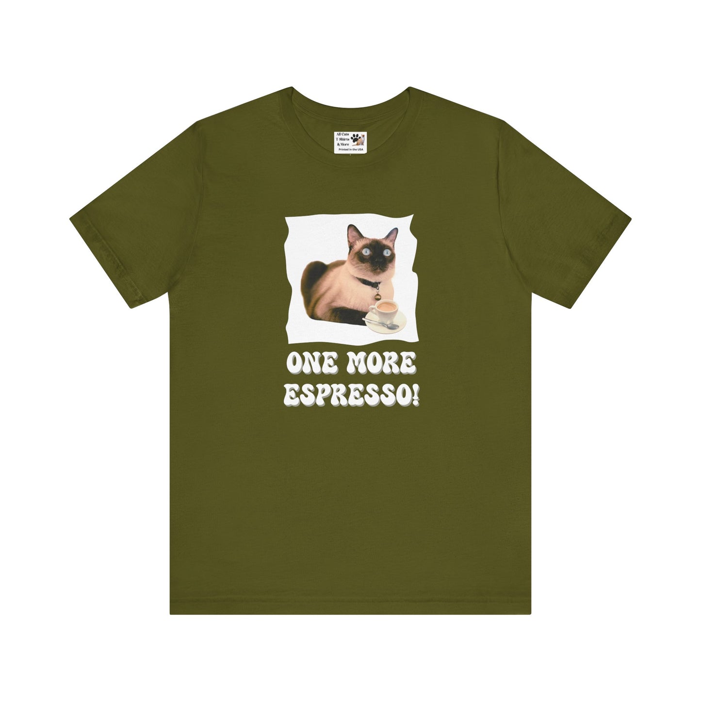 One More Espresso! - (Cat & Coffee T-Shirt #4)