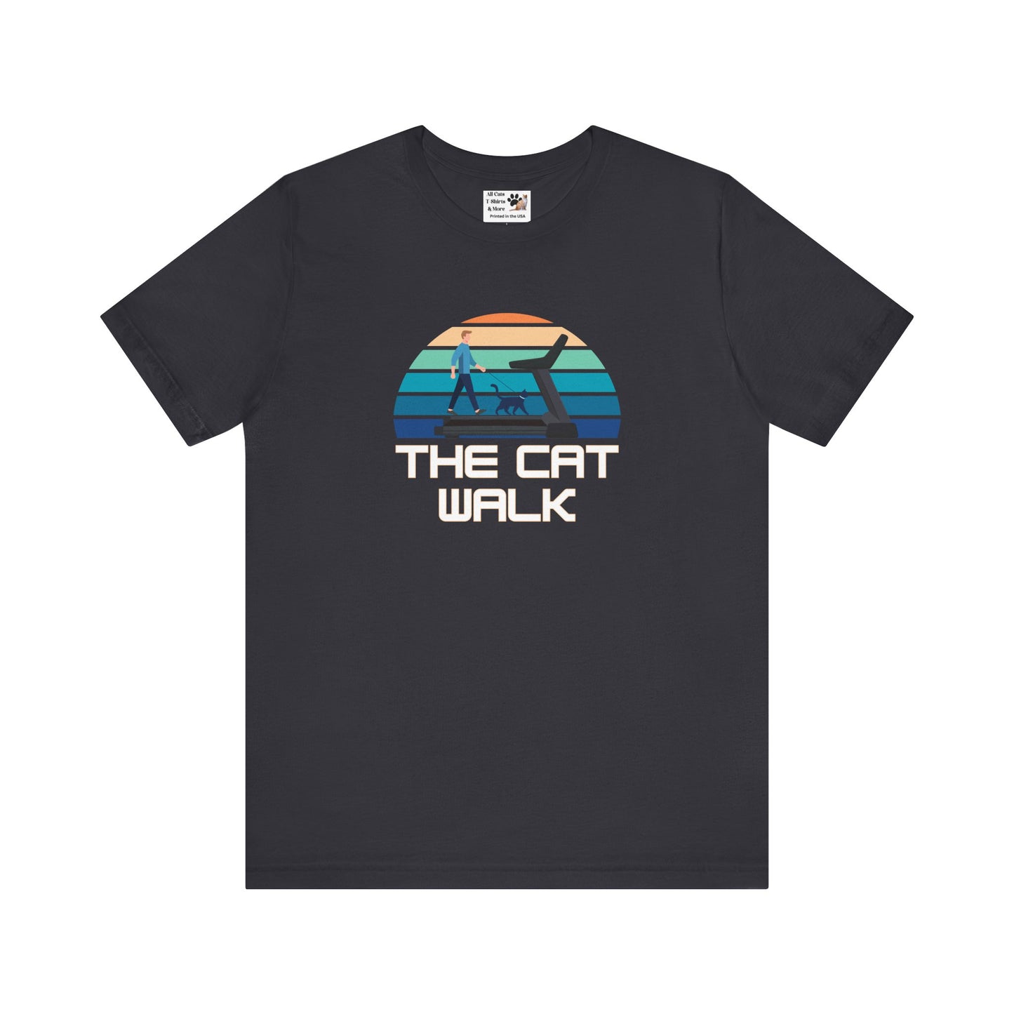 The "Cat Walk" Colorful Vintage Style T-Shirt [#3] - (Unisex Casual Top, Cat Owner Gift, Cat Fan Apparel)
