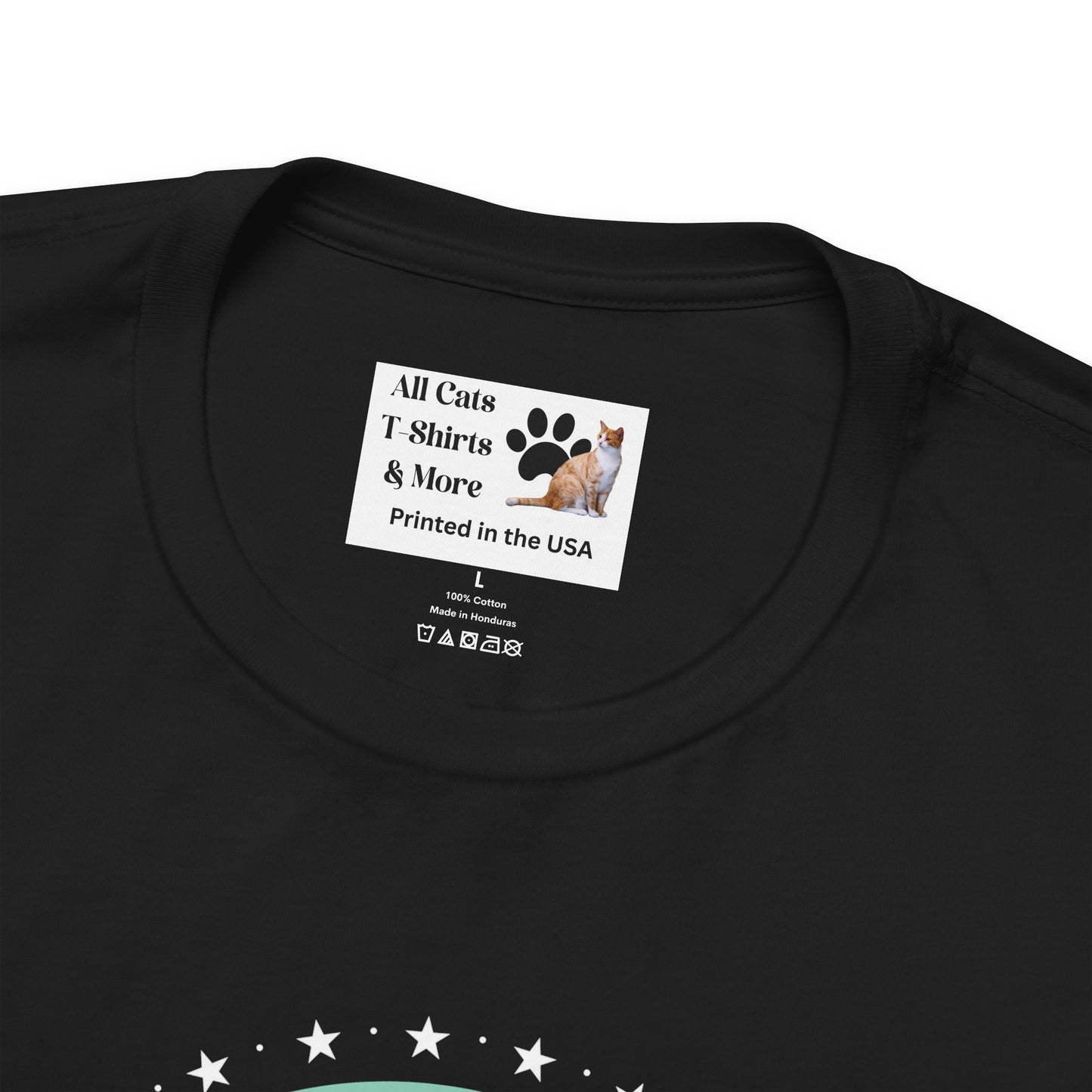 "Cat Butler" T-Shirt - With Vintage Sunset Style Graphic [Double Cats & Woman] - (Unisex Jersey Short Sleeve Tee - Perfect Gift for Cat Lovers!)