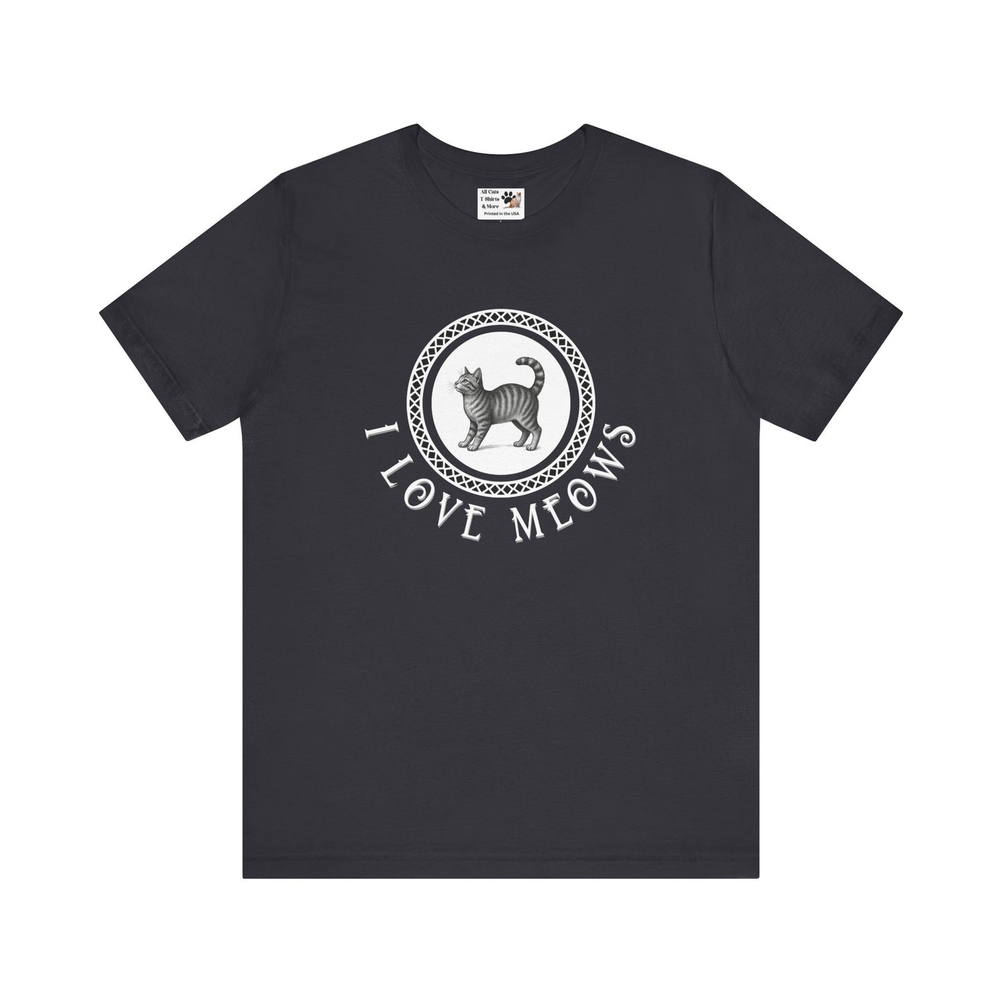 I Love Meows Cat T-Shirt – (Tee #3, Cute Retro Kitty Tee for Cat Lovers)
