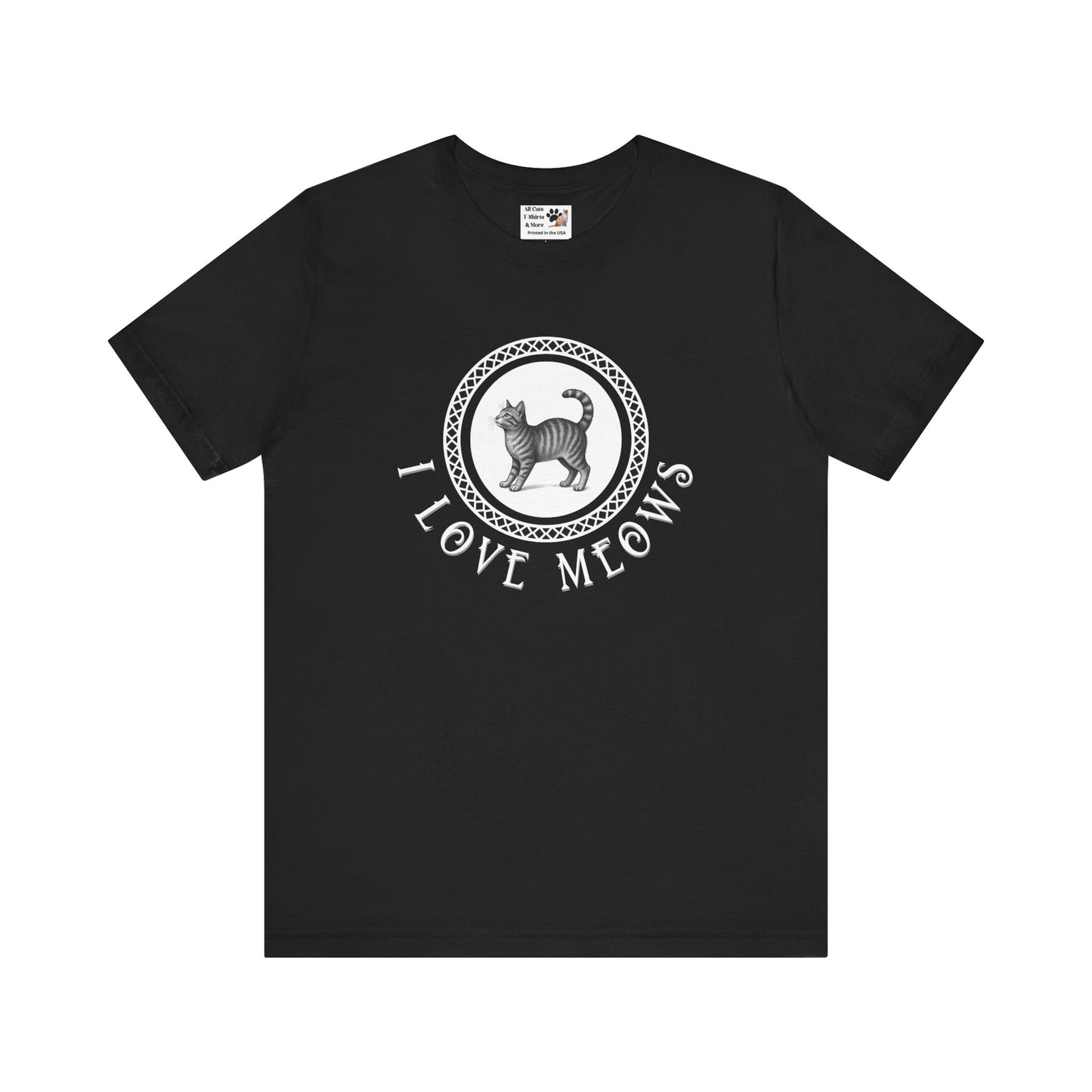 I Love Meows Cat T-Shirt – (Tee #3, Cute Retro Kitty Tee for Cat Lovers)