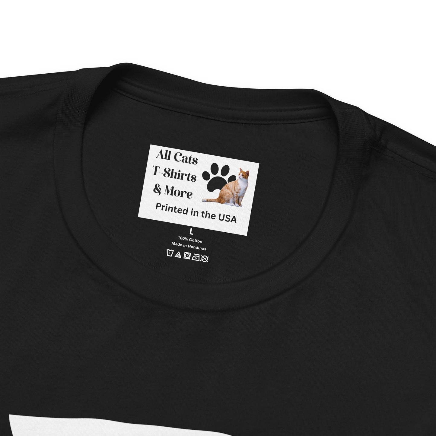 One More Espresso! - (Cat & Coffee T-Shirt #3, Black & White)