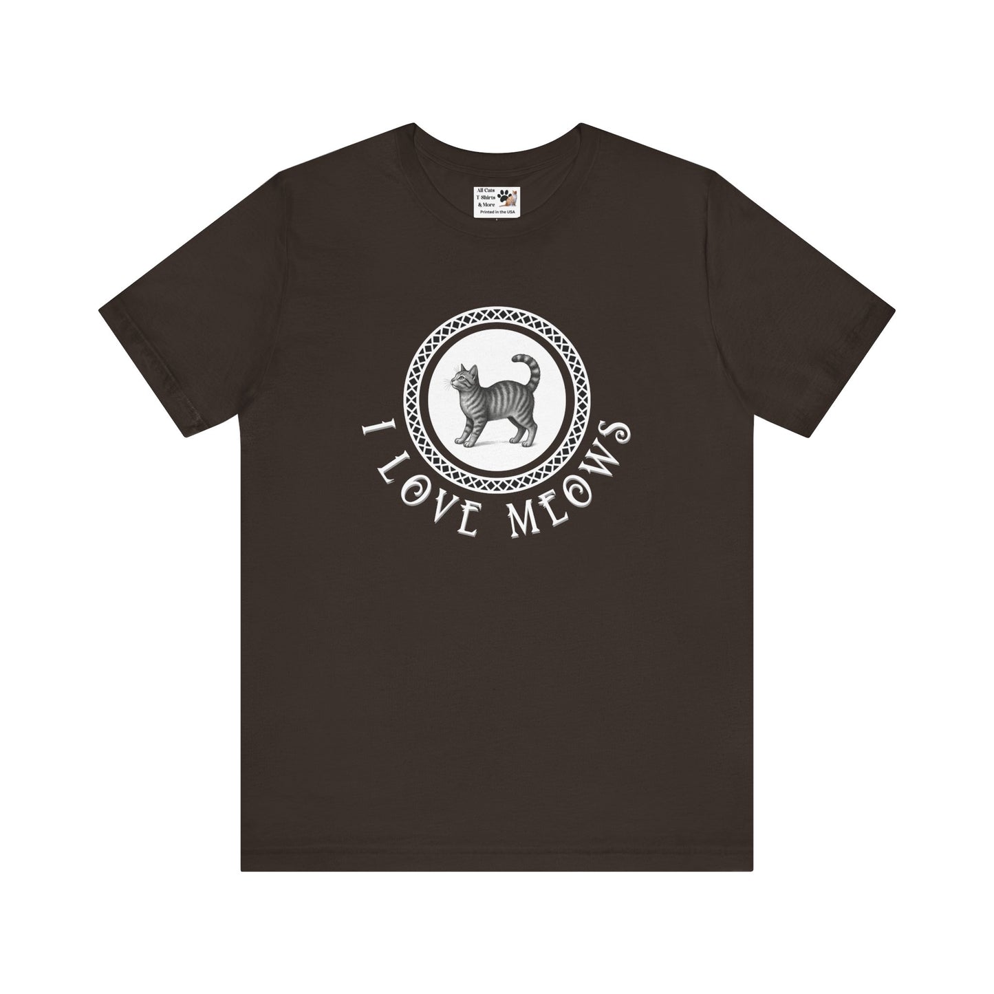 I Love Meows Cat T-Shirt – (Tee #3, Cute Retro Kitty Tee for Cat Lovers)