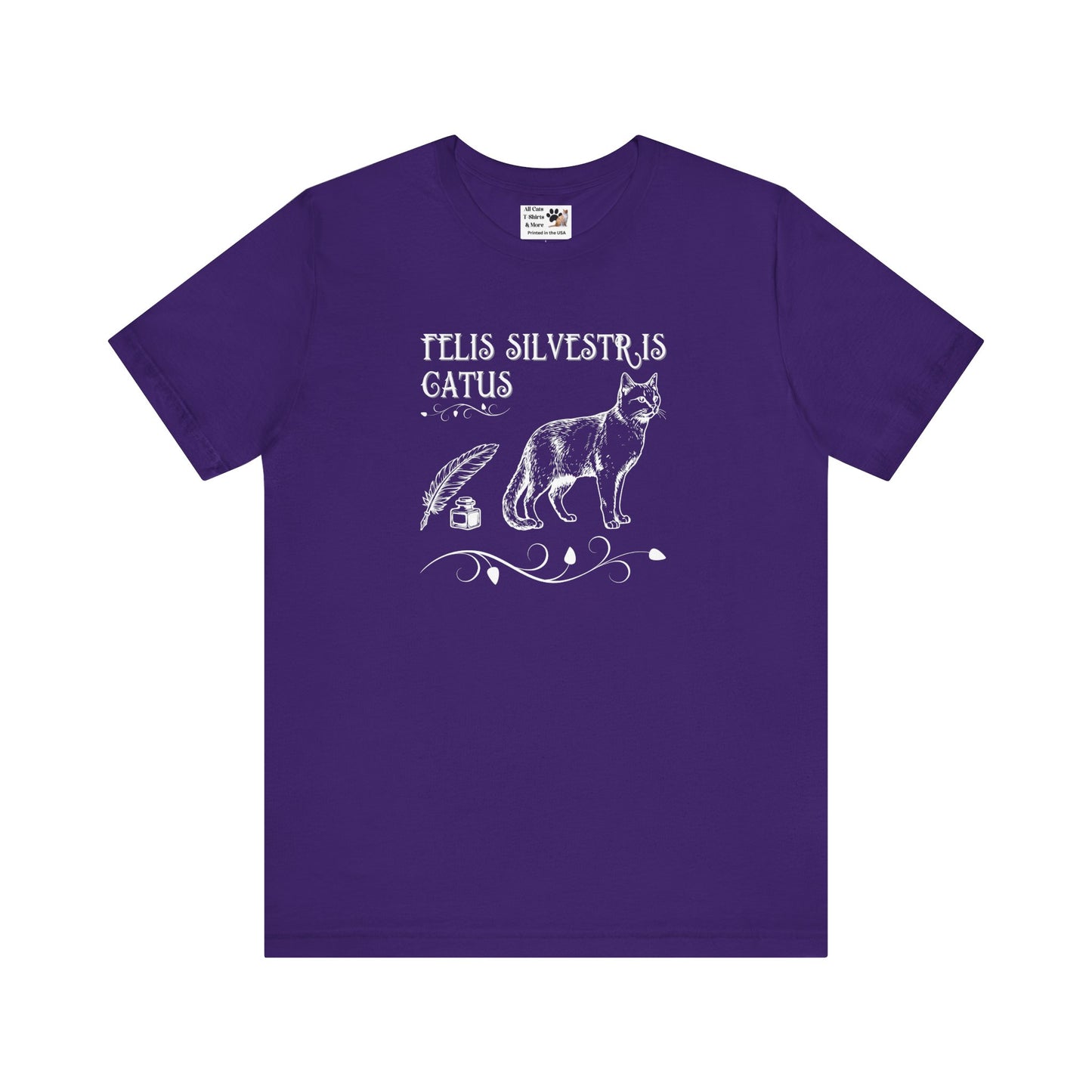 Felis Silvestris Catus T-Shirt - ("Domestic Cat" - Unisex Jersey Short Sleeve Tee - Perfect for Cat Lovers!)